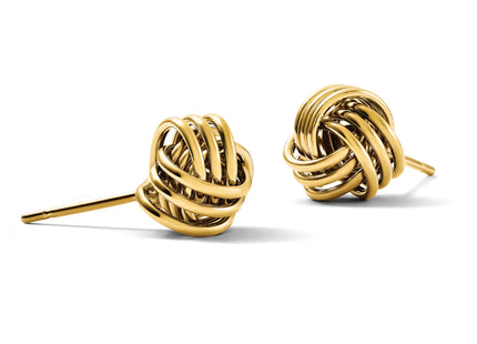 14k Polished Triple Knot Post Earrings