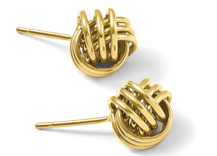 14k Polished Triple Knot Post Earrings