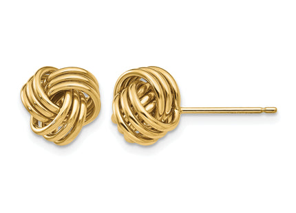 14k Polished Triple Knot Post Earrings