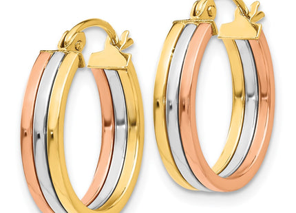 14K gold hoop earrings, alternate view