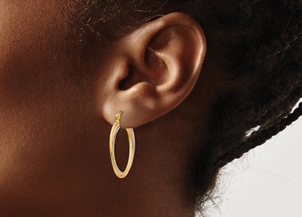 14K Tri Color Hoop Earrings (Style TF460)