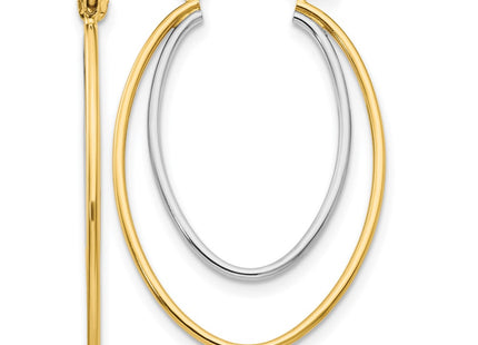 14k Two-tone Earrings Style TF465 - Classique Jewelry Inc.