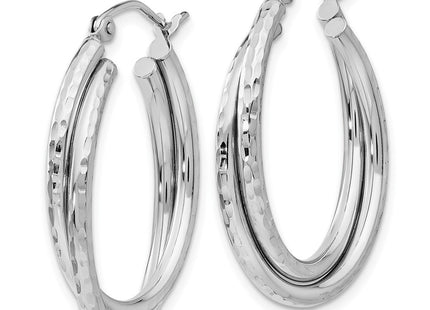 14k White Gold Earrings Style TF472 - Classique Jewelry Inc.