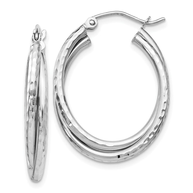 14k White Gold Earrings Style TF472 - Classique Jewelry Inc.