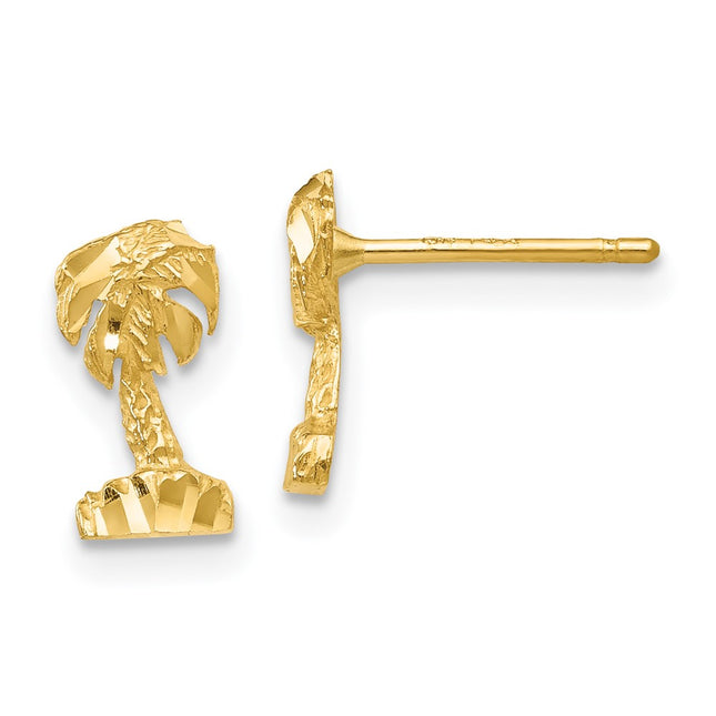 14k Yellow Gold Earrings Style TF543 - Classique Jewelry Inc.