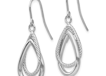 14k White Gold Earrings Style TF547 - Classique Jewelry Inc.