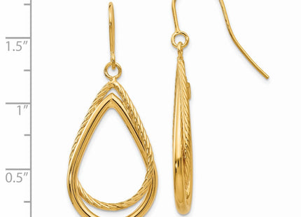14k Yellow Gold Earrings Style TF548 - Classique Jewelry Inc.