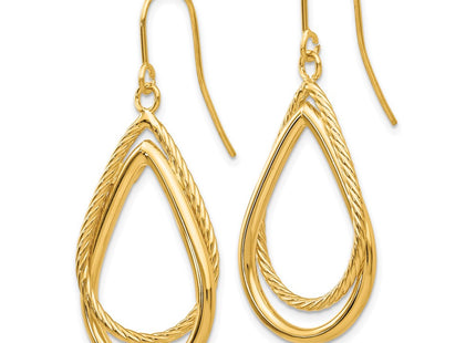 14k Yellow Gold Earrings Style TF548 - Classique Jewelry Inc.