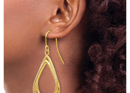 14k Yellow Gold Earrings Style TF548 - Classique Jewelry Inc.