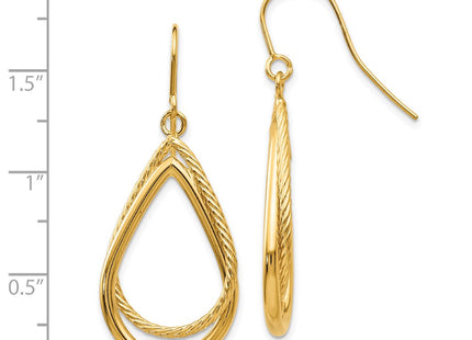 14k Yellow Gold Earrings Style TF548 - Classique Jewelry Inc.