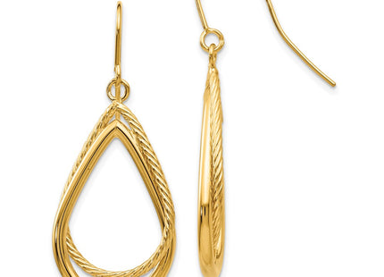 14k Yellow Gold Earrings Style TF548 - Classique Jewelry Inc.