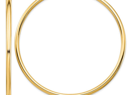 14k Polished Lightweight Round Tube Hoop Earrings (Style TF552L)