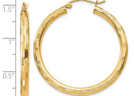 14k Yellow Gold Earrings Style TF557 - Classique Jewelry Inc.
