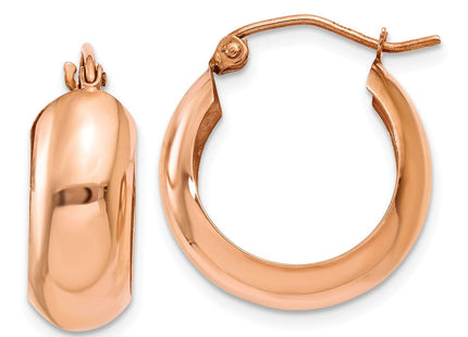 14K rose gold hoop earrings