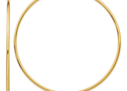 14k Polished Lightweight Round Tube Hoop Earrings (Style TF578)