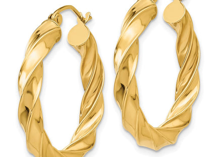 14K gold hoop earrings, alternate view