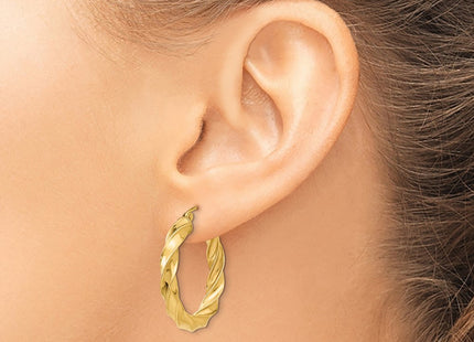 14K gold hoop earrings, another view