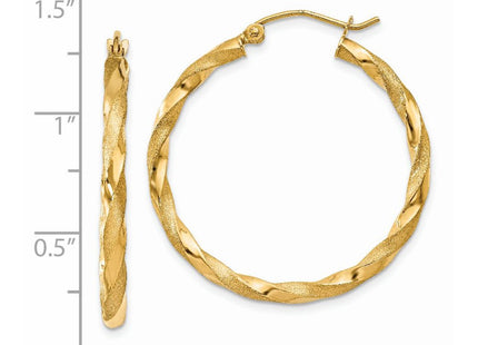 14k Yellow Gold Earrings Style TF593 - Classique Jewelry Inc.