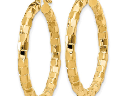 14K gold hoop earrings, alternate view