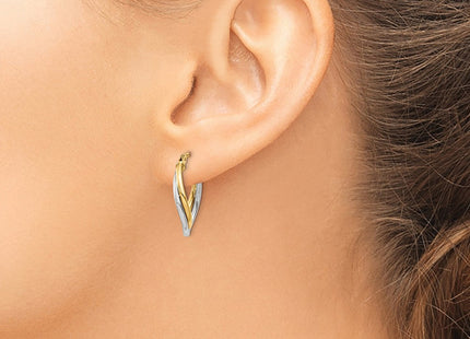 14K gold hoop earrings, another view