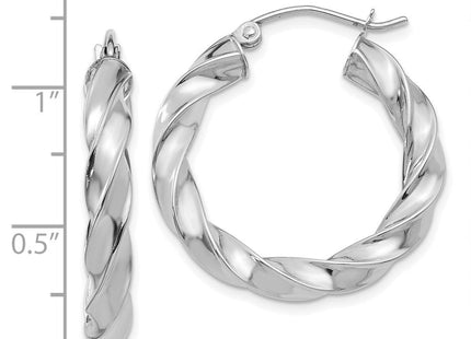 14K gold hoop earrings, further view