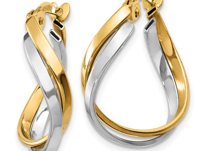 14K gold hoop earrings, alternate view