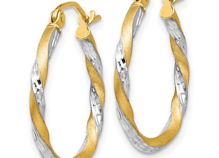 14K gold hoop earrings, alternate view