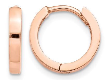 14K rose gold hoop earrings