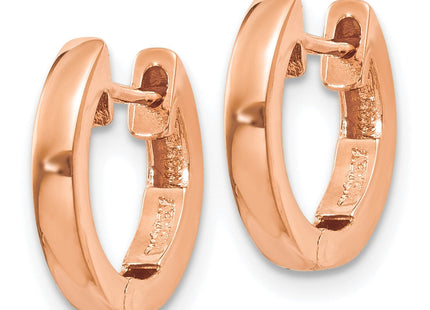 14K Rose Gold Hinged Hoop Earrings (Style TF765)