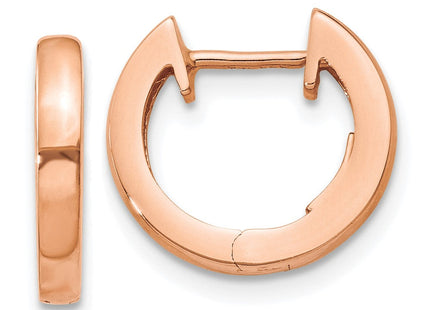 14K Rose Gold Hinged Hoop Earrings (Style TF765)