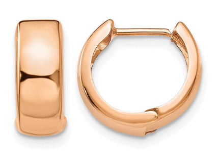 14K rose gold hoop earrings