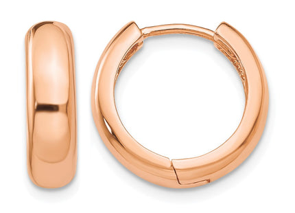 14K rose gold hoop earrings