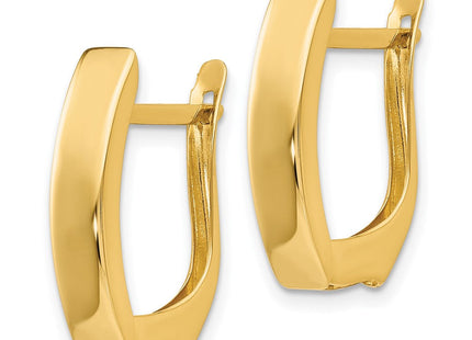 14K white gold hoop earrings, alternate view