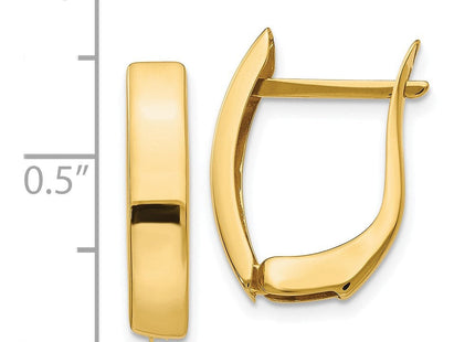 14K rose gold hoop earrings, further view