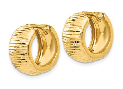 14K gold hoop earrings, alternate view