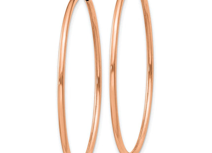 14k Rose Gold Polished Endless Tube Hoop Earrings (Style TF787)