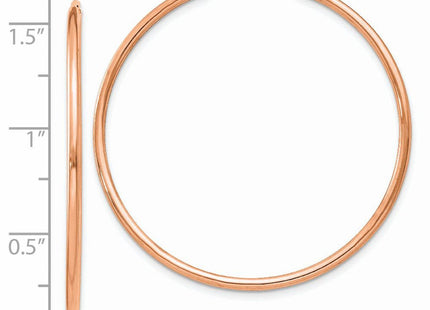 14k Rose Gold Polished Endless Tube Hoop Earrings (Style TF787)