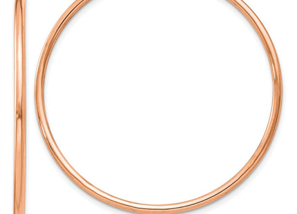 14k Rose Gold Polished Endless Tube Hoop Earrings (Style TF787)