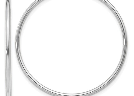 14k White Gold Polished Endless Tube Hoop Earrings (Style TF788)
