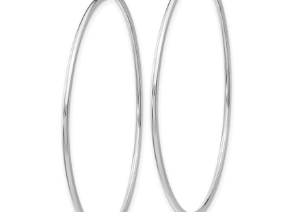 14k White Gold Polished Endless Tube Hoop Earrings (Style TF793)