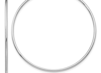 14k White Gold Polished Endless Tube Hoop Earrings (Style TF793)