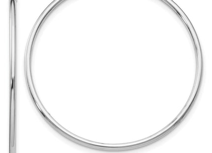 14k White Gold Polished Endless Tube Hoop Earrings (Style TF795)