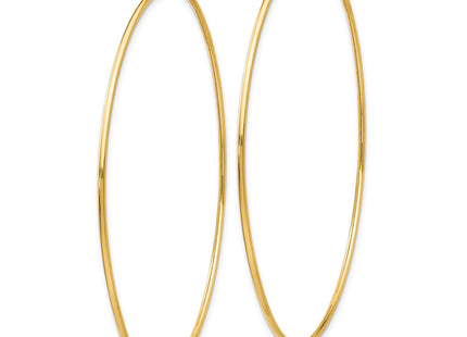 14k Polished Endless Tube Hoop Earrings, 60 x 1.25mm