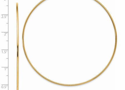 14k Polished Endless Tube Hoop Earrings (Style TF801)