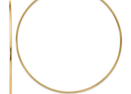 14k Polished Endless Tube Hoop Earrings (Style TF801)