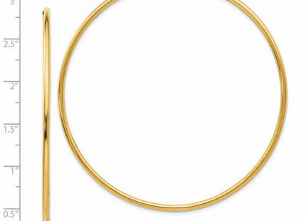 14K gold hoop earrings, further view
