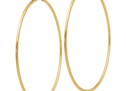 14K gold hoop earrings, alternate view
