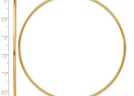 14K gold hoop earrings, further view