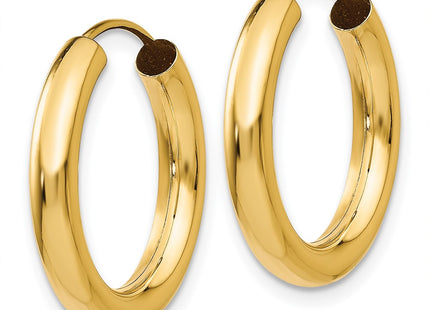14K gold hoop earrings, alternate view