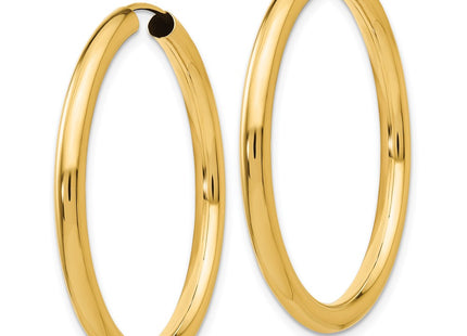 14K gold hoop earrings, alternate view